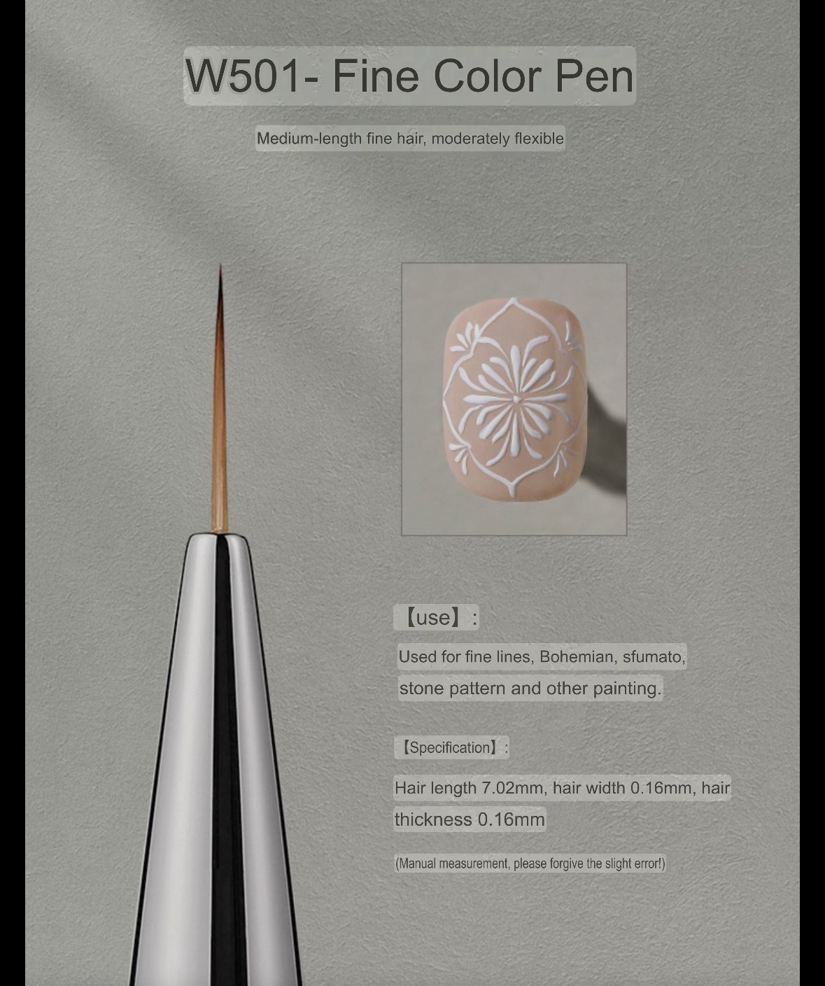 MR NAIL MIRROR BRUSH SET