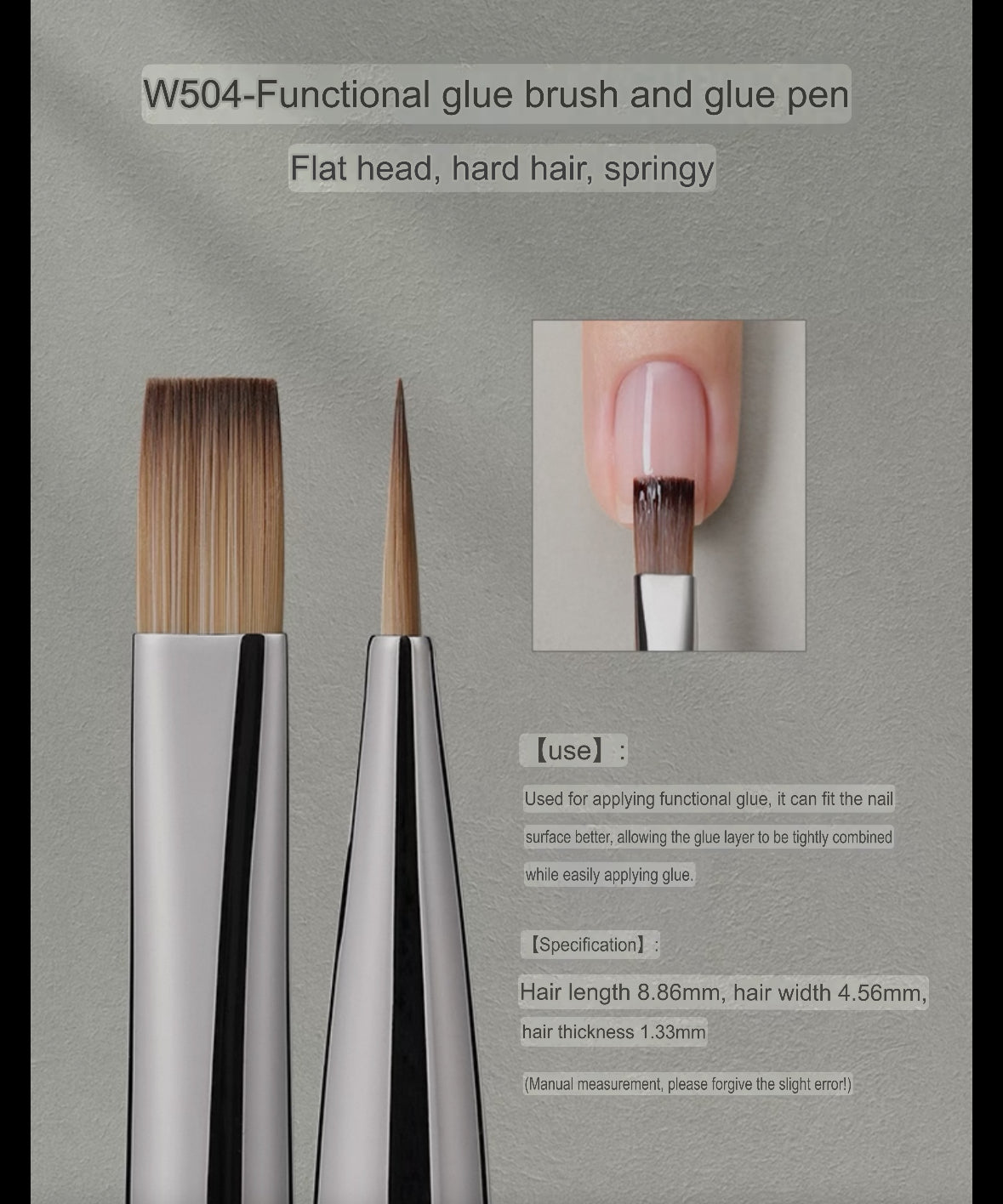 MR NAIL MIRROR BRUSH SET