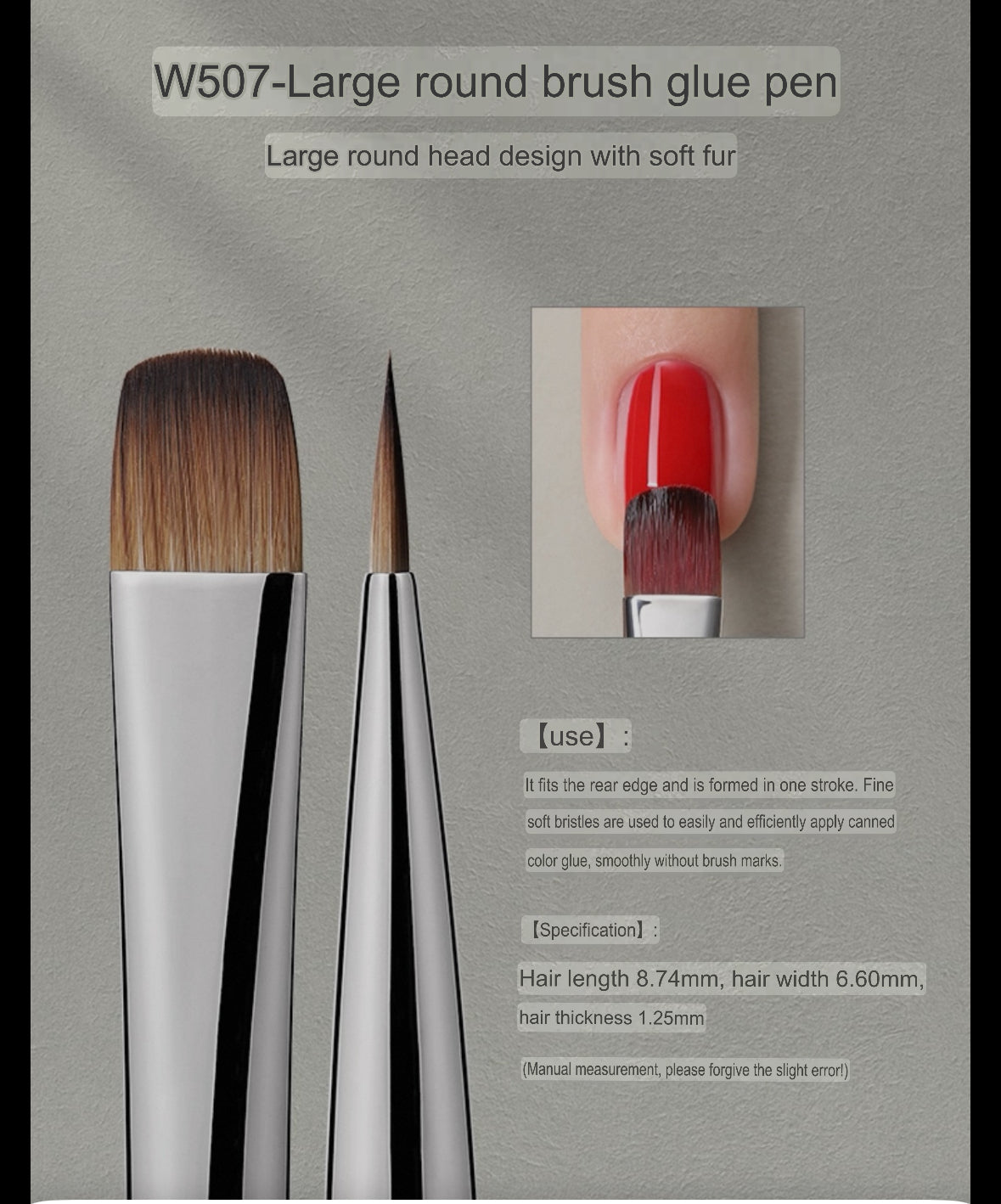 MR NAIL MIRROR BRUSH SET