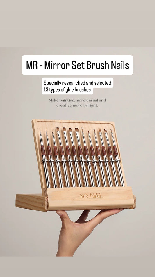 MR NAIL MIRROR BRUSH SET