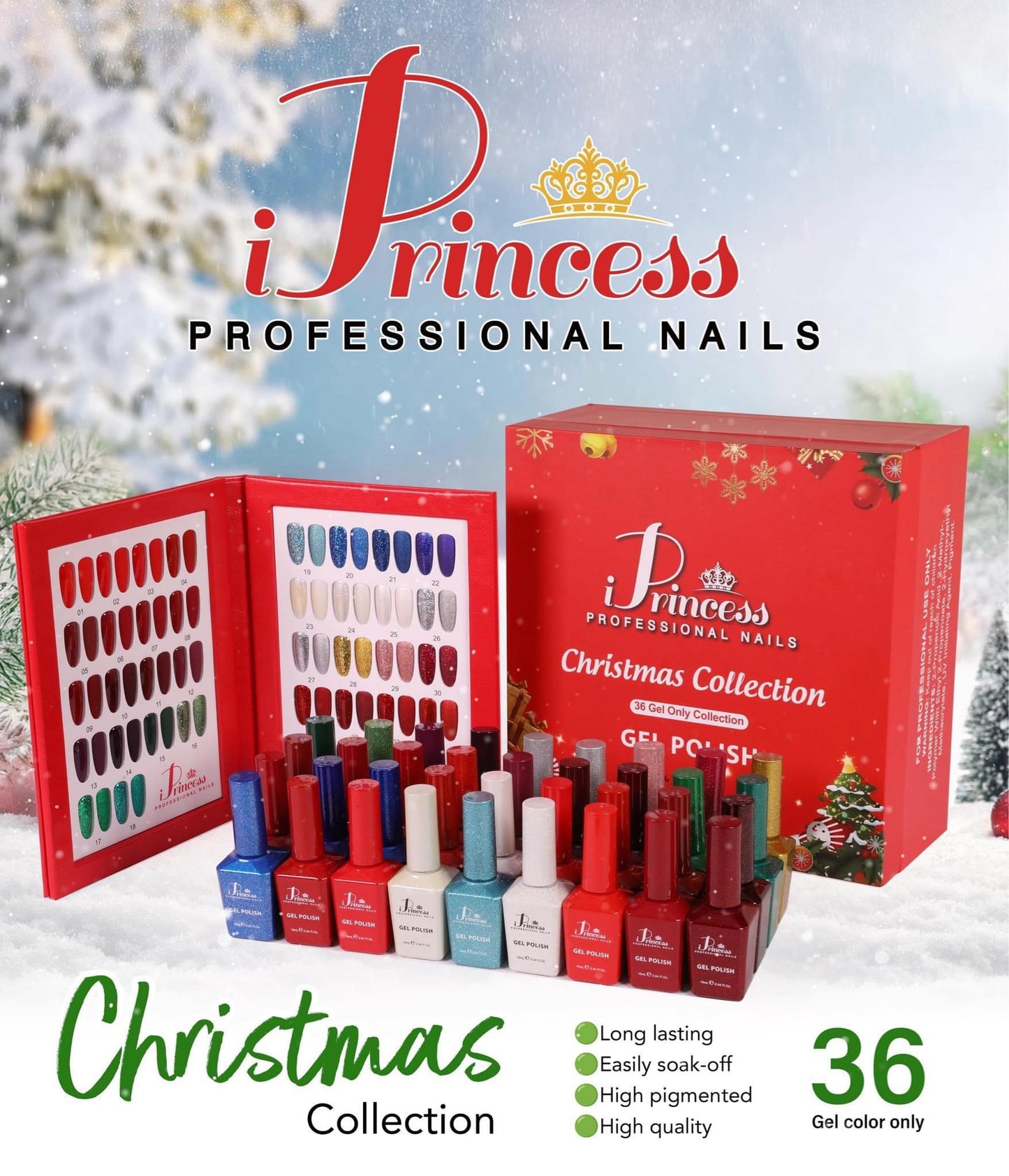 IPRINCESS CHRISTMAS COLLECTION 36 COLOR GEL