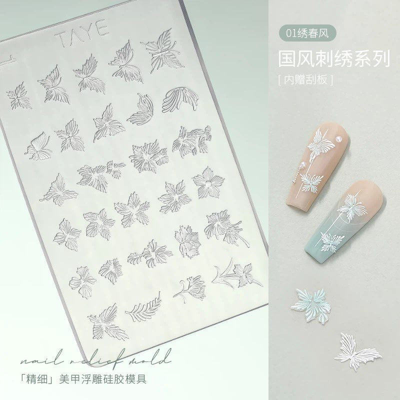 TAYE Nail Relief Mold – 3D Sticker Mold Series