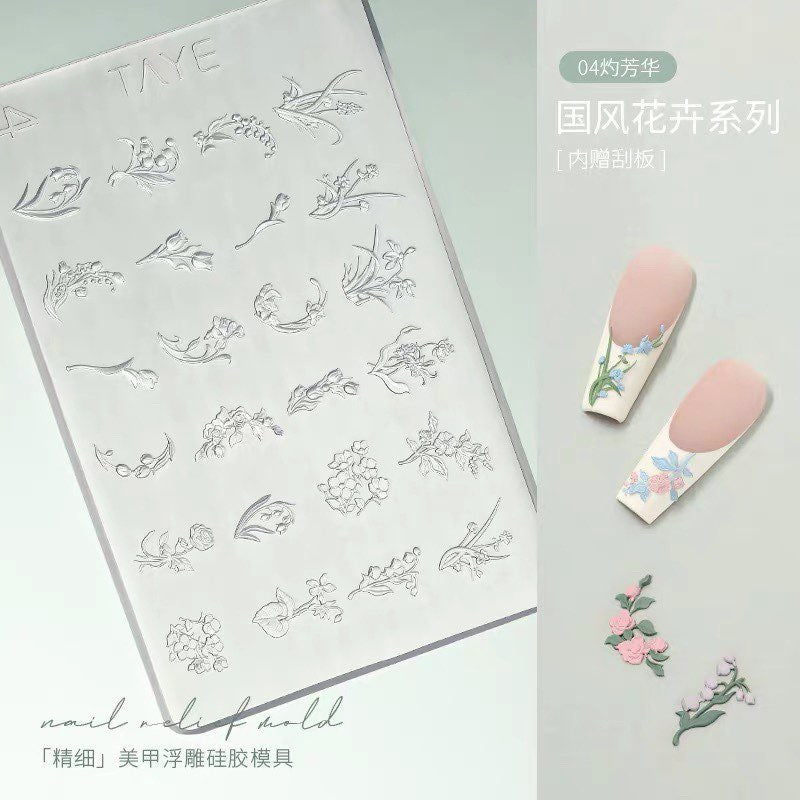 TAYE Nail Relief Mold – 3D Sticker Mold Series