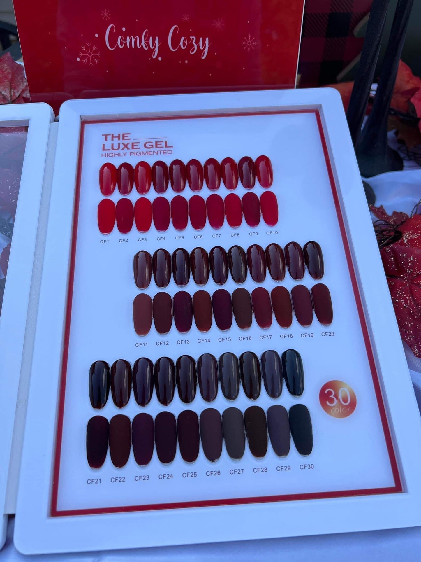EF LUXE GEL COMFY COZY - RED COLLECTION