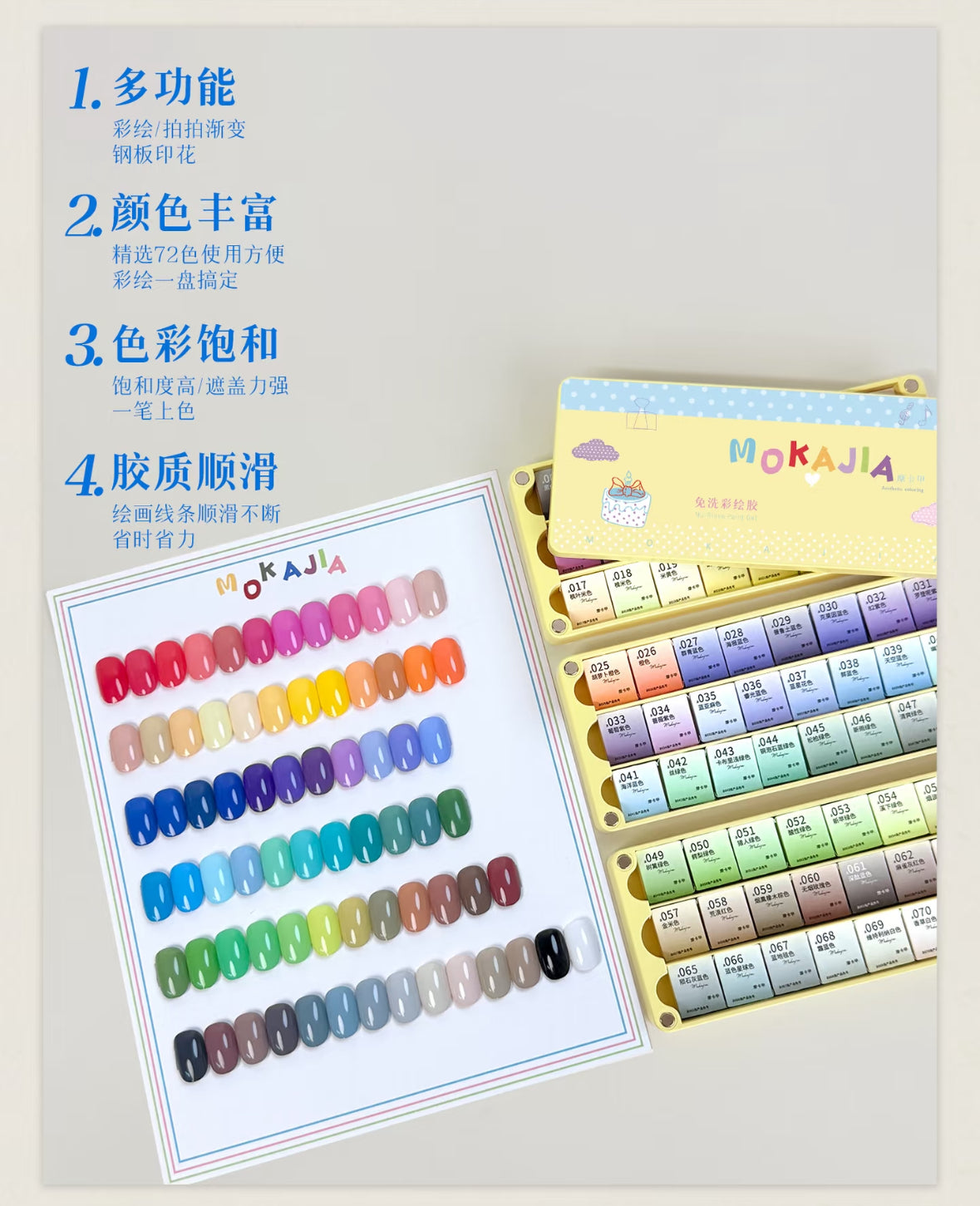 MOKAJIA Multi-Function Gel Palette – 96 Colors - PRE ORDER 10 DAYS