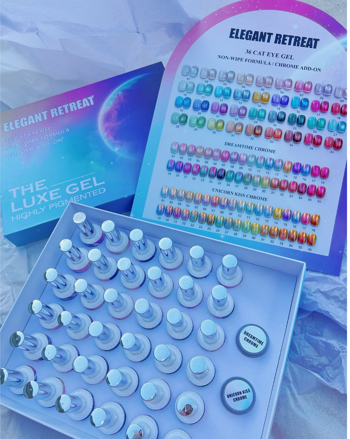 ELEGANT RETREAT CATEYE & CHROME SET - PRE ORDER - SHIP OUT JUNE 1